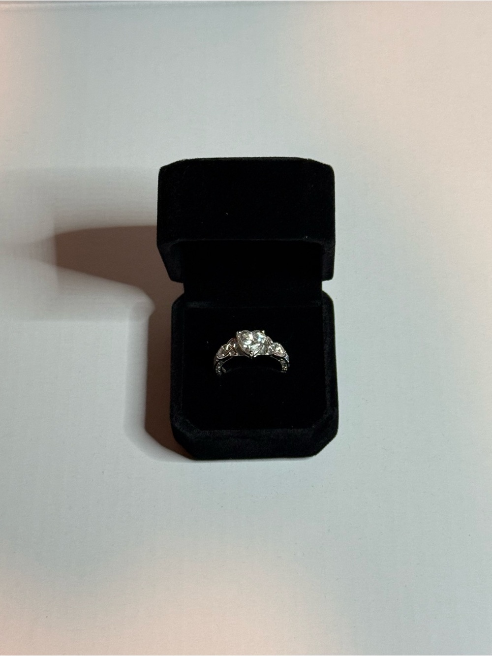 2ct Heart Cut Moissanite Ring 925 Sterling Silver - GRA Certified - Picture 8 of 9